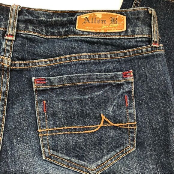 Allen B by Allen Schwartz Jeans Straight Leg Dark Wash Mid-rise Size 10 - Picture 5 of 11